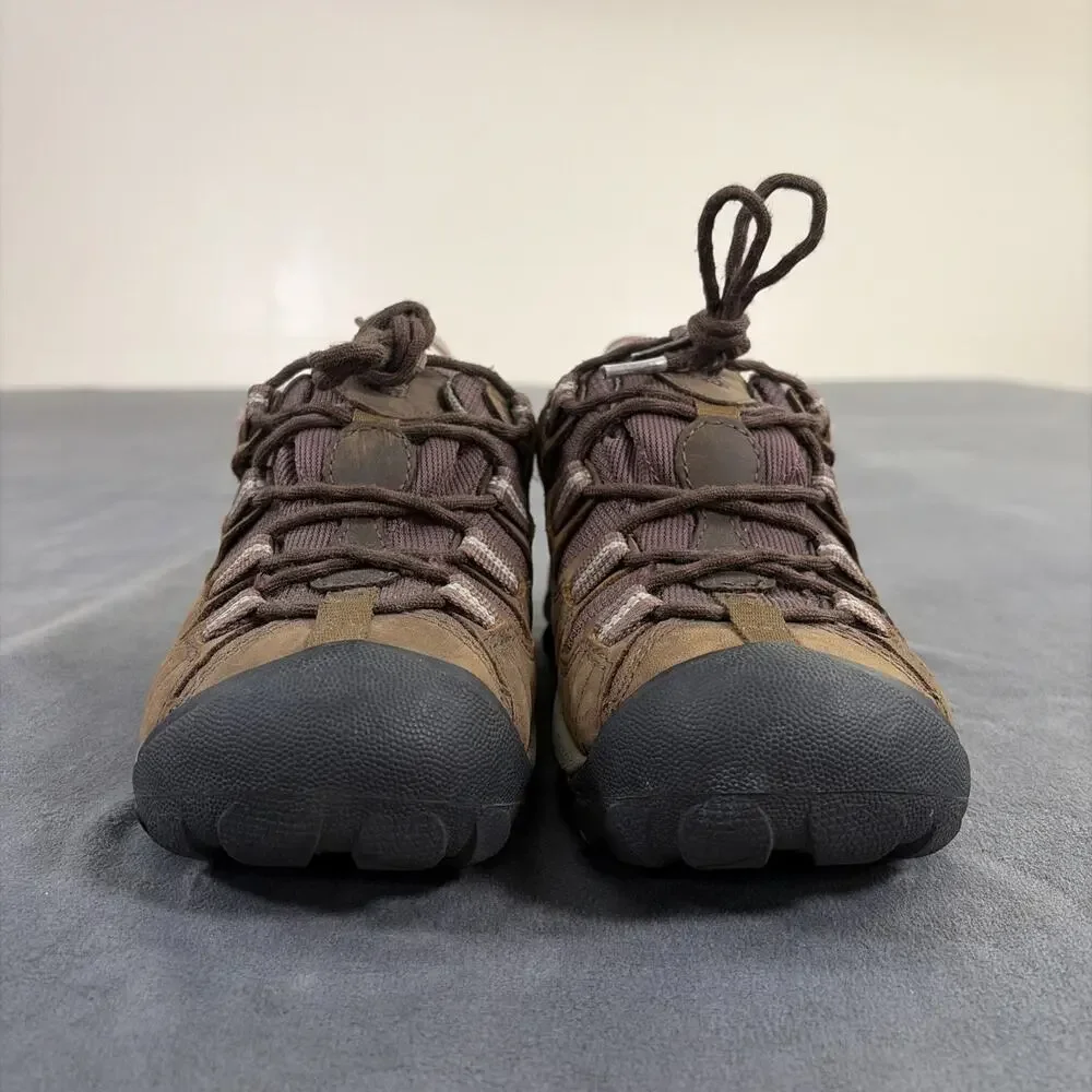 KEEN DRY Waterproof Leather Hiking Shoes Size 6 Brown/Gray/Purple Bnfts Charity
